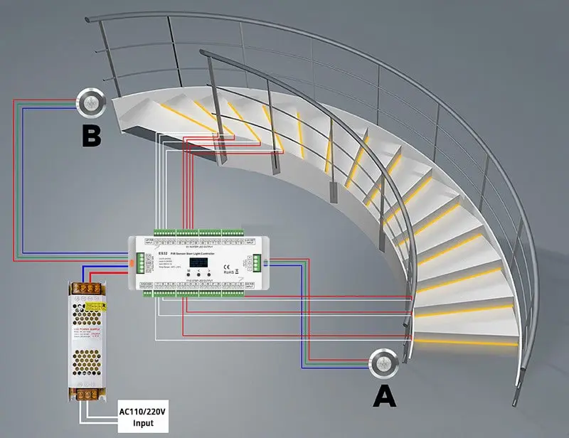 نصب کنترلر روشنایی راه پله